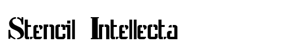 Stencil Intellecta font preview